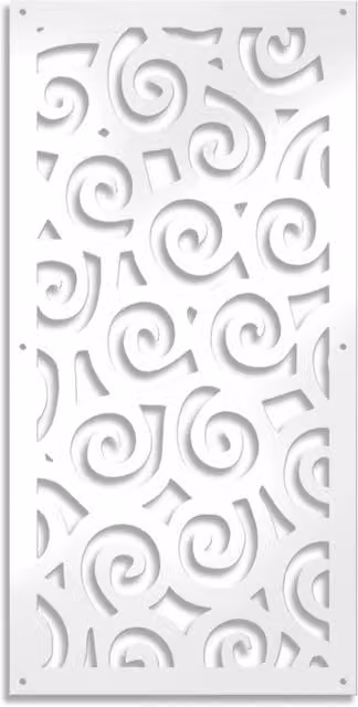 Signorbit Pannello Quadro Arredo in PVC Traforato Bianco per Parete, Design Moderno, L: 98 cm, H: 198 cm