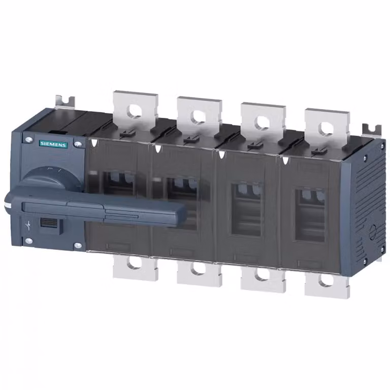 Interruttore sezionatore SIEMENS grigio 1000 A, 8 contatti di chiusura, 8 contatti di apertura, Siemens 3KD50420QE100
