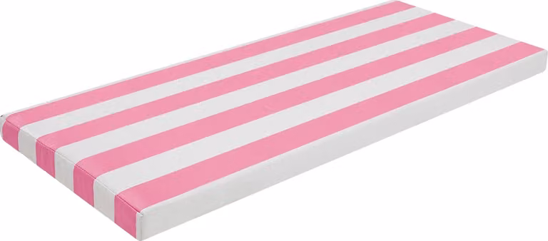 Cuscino per panchina da giardino, materiale impermeabile, design confortevole, bianco e rosa