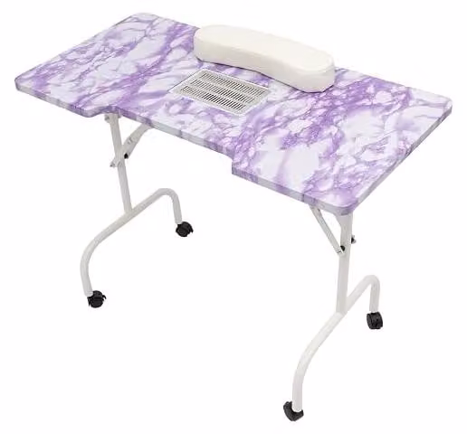 Tavolo per manicure con aspirazione, tavolo portatile per manicure, tavolo mobile per manicure, tavolo per manicure per saloni di bellezza