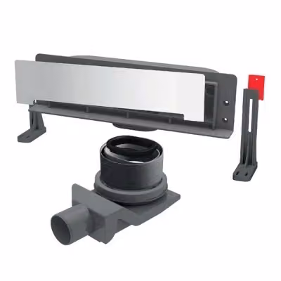 Scarico doccia a parete INBAGNO con cover in acciaio inox cromato argento e filtro per capelli, diametro 35 cm – 2
