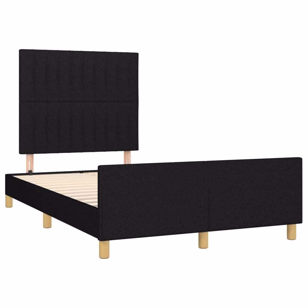 Giroletto senza Materasso Nero 120x200 cm Tessuto