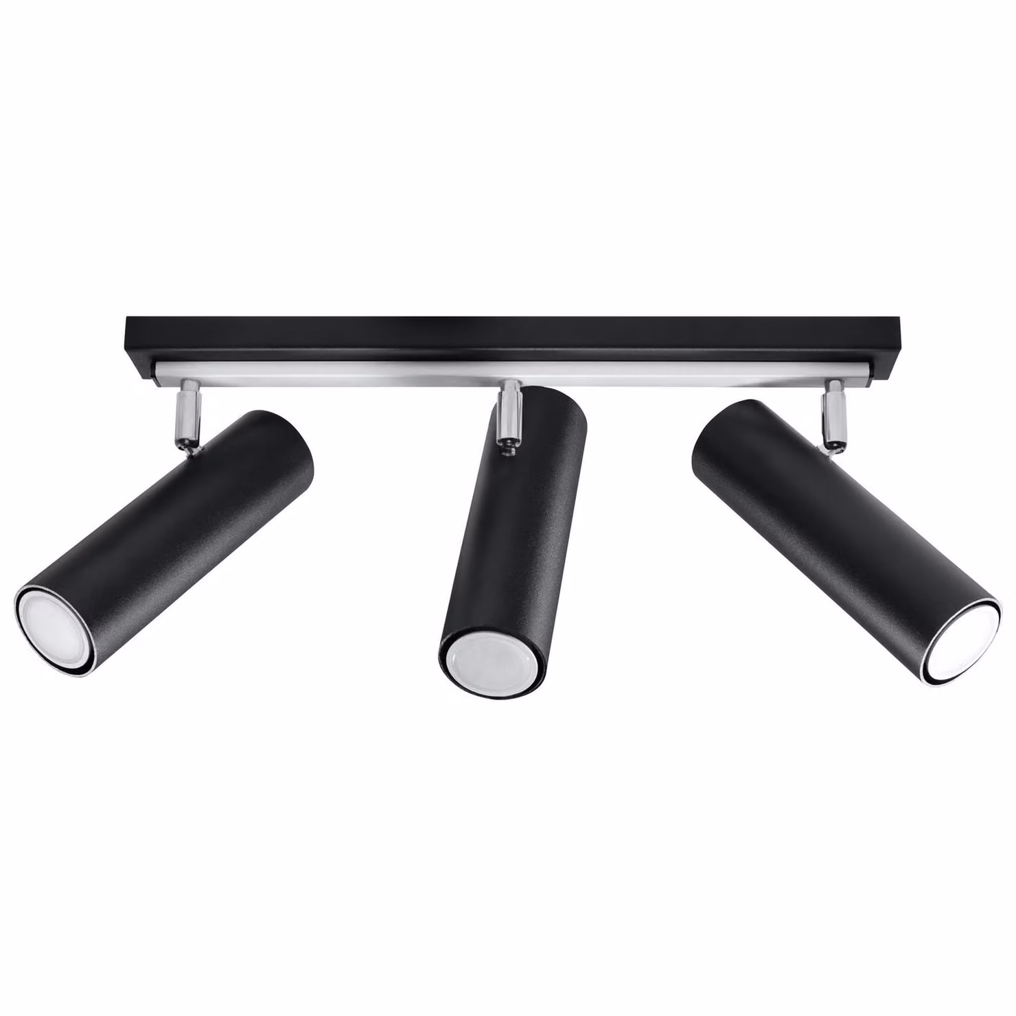 Lampada a soffitto DIREZIONE 3 nero 3xGU10 10W acciaio 20x6x45cm Sollux Lighting