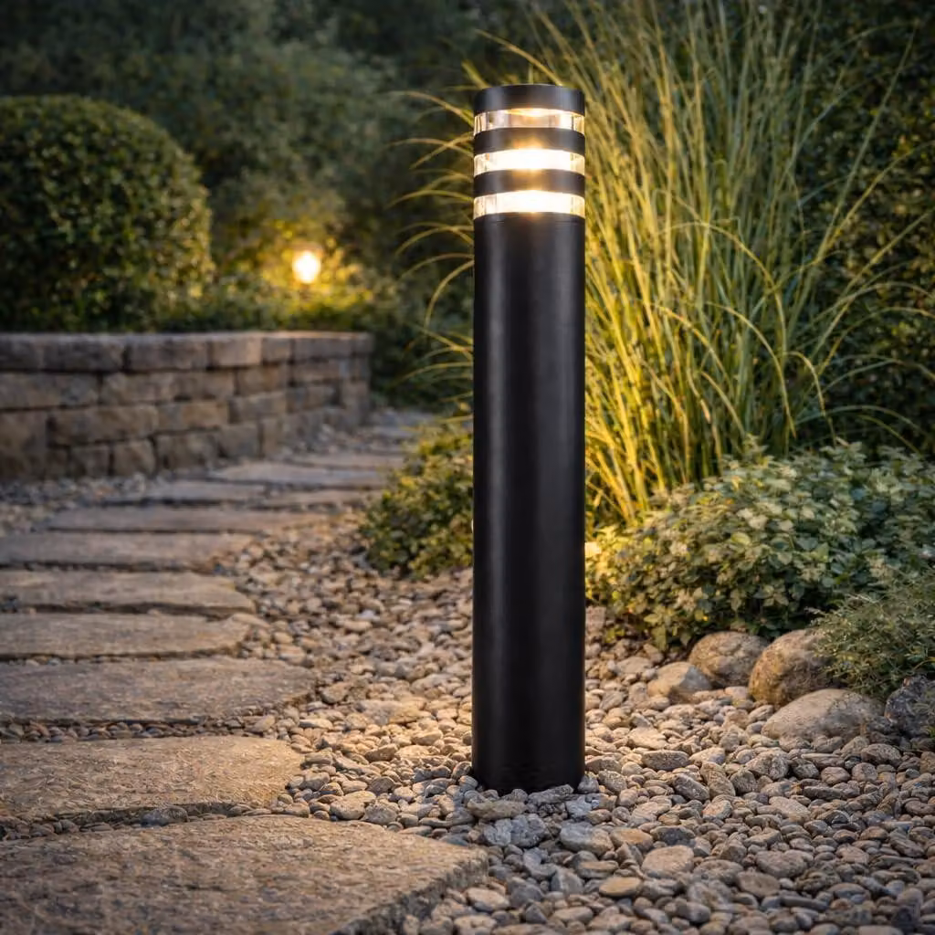 LUMILED luce da sentiero luce da bitta per esterno 60cm IP54 E27 presa max 13W lampada da terra per esterno lampada da terra luce da esterno illuminazione da giardino luce da sentiero