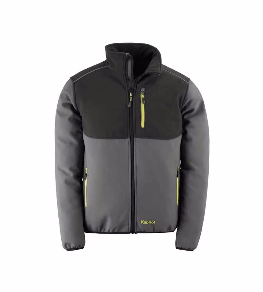 KAPRIOL Giubbetto Softshell Grigio L per Uomo e Donna - Resistente e Leggero