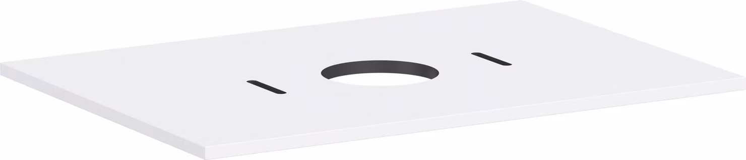 hansgrohe Xilesa E Console avec découpe au centre pour lavabo à poser sans trou de robinetterie, 780x550x16mm, 54275700, 54275700