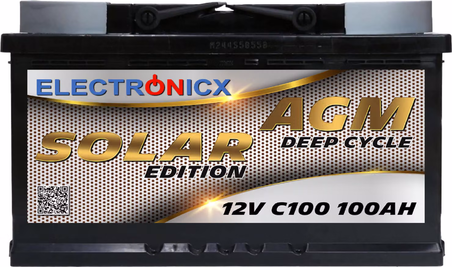 Electronicx Solar Edition AGM Batteria 100Ah 12V ▶ Batteria solare fotovoltaico camper giardino - senza manutenzione ermetica ciclica