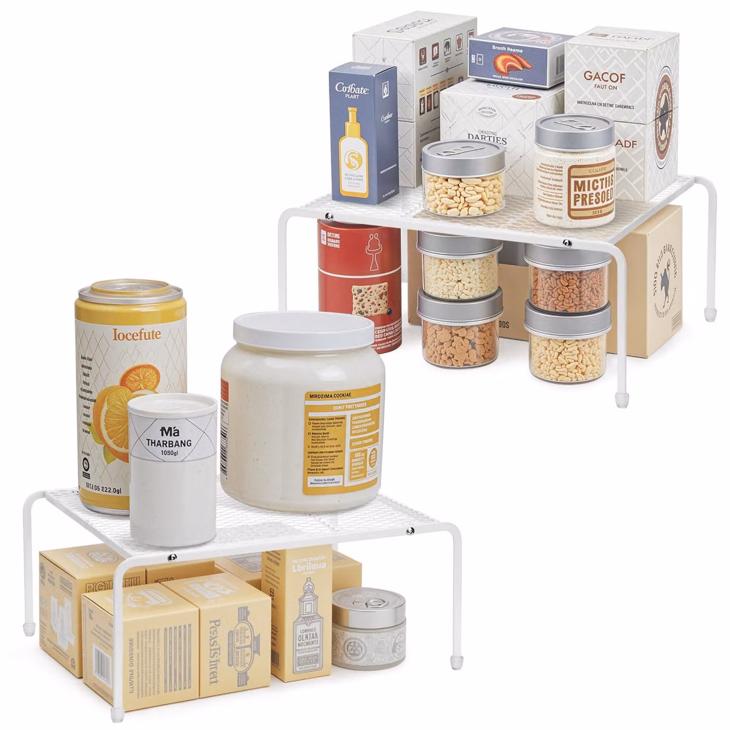 Organizzatore per cucina - 2 ripiani metallici per l'organizzazione