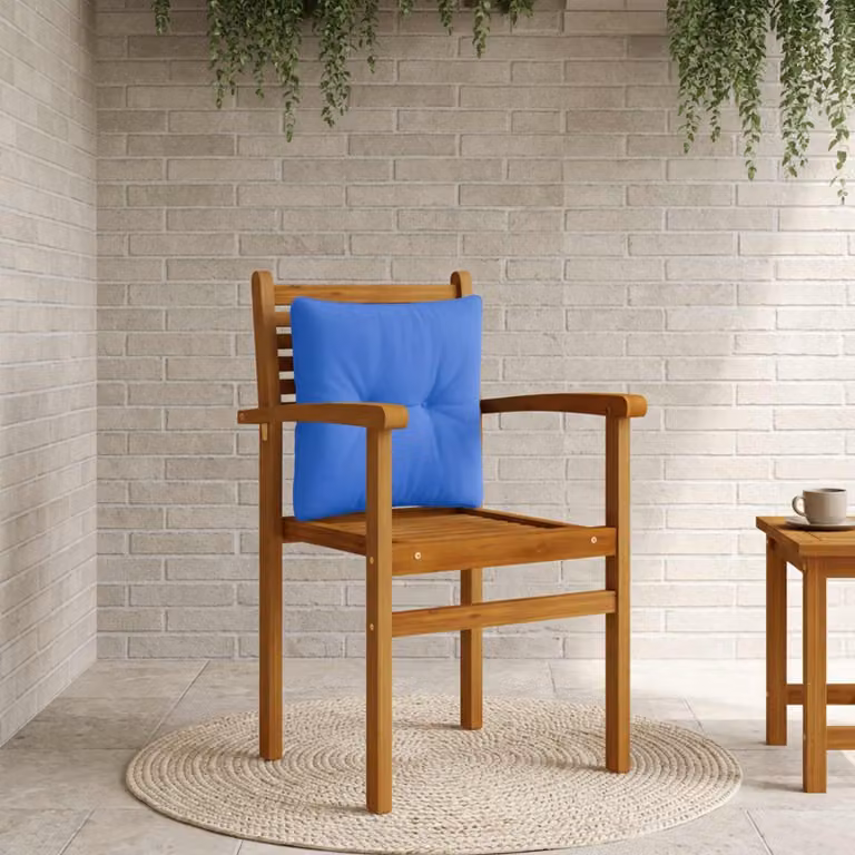 Cuscino per schienale vidaXL PUTTEN in poliestere blu reale con rivestimento rimovibile e lavabile