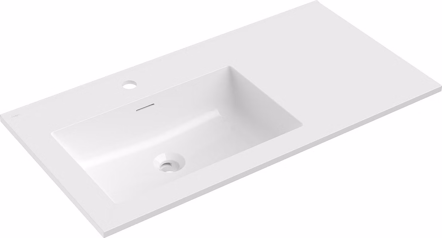 Mexen Otis lavandino incassato nel piano sinistro 91 x 46,5 cm, bianco lucido - 25189000L