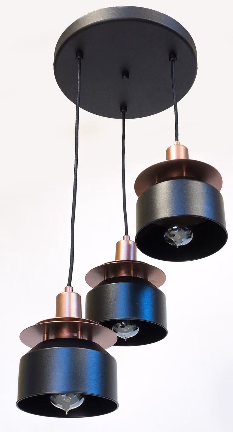 Lampada a sospensione moderna Industrial Retro Andromeda Nero 2687/Z-B-3
