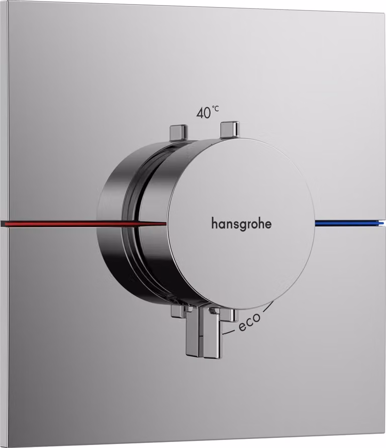 hansgrohe ShowerSelect Comfort E thermostat, encastré, 1 consommateur, rosace carrée, 15574000, 15574000