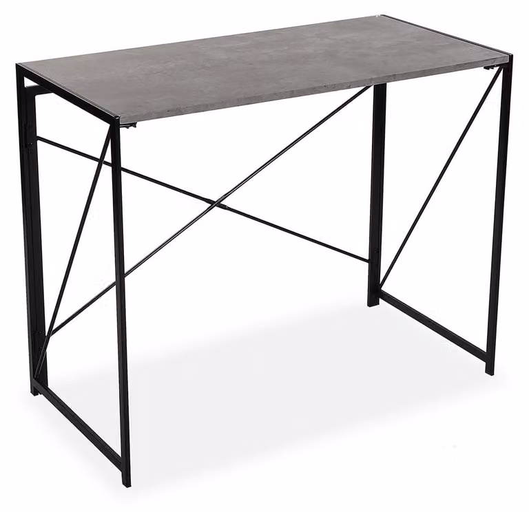 Scrivania pieghevole, in legno e metallo, dimensioni 74 x 45 x 90 cm, ideale per la camera da letto