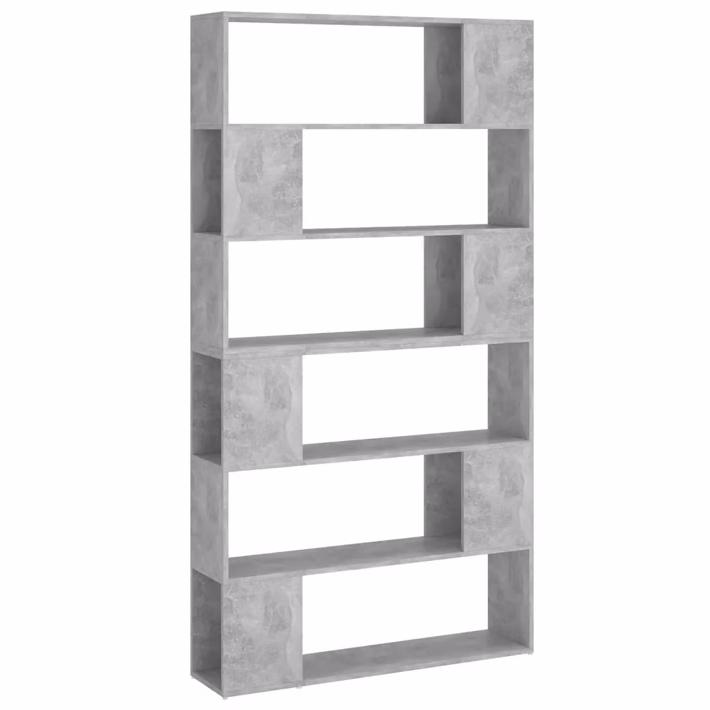Libreria divisorio vidaXL in legno grigio opaco L: 100 cm, P: 24 cm, H: 188 cm – 2