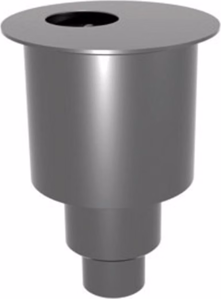 Sifone VIGOUR per canali doccia individuali V3DRS50SR - scarico verticale rotondo DN 50, 1 l/s