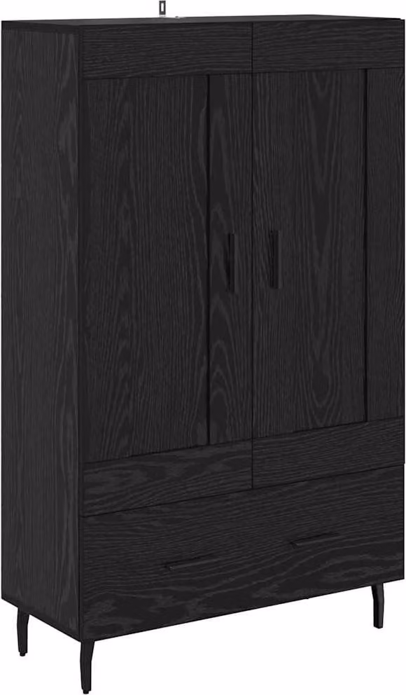 Credenza Rovere Nero 69,5 x 31 x 115 cm Legno multistrato