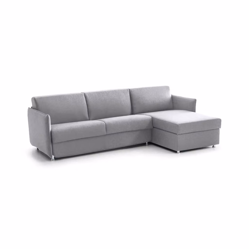 Divano Letto Sumirago DMORA con Penisola Sfoderabile, Made in Italy, Grigio, L/P: 260 x 160 cm – 2