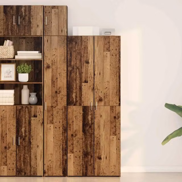 Credenza moderna in legno vecchio marrone vidaXL L: 70 cm, P: 42,5 cm, H: 185 cm