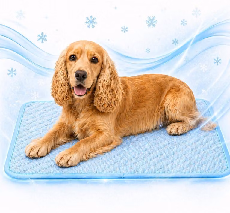Tappetino refrigerante per cani e gatti, lavabile, riutilizzabile, atossico, colore blu, dimensioni 100 x 70 cm