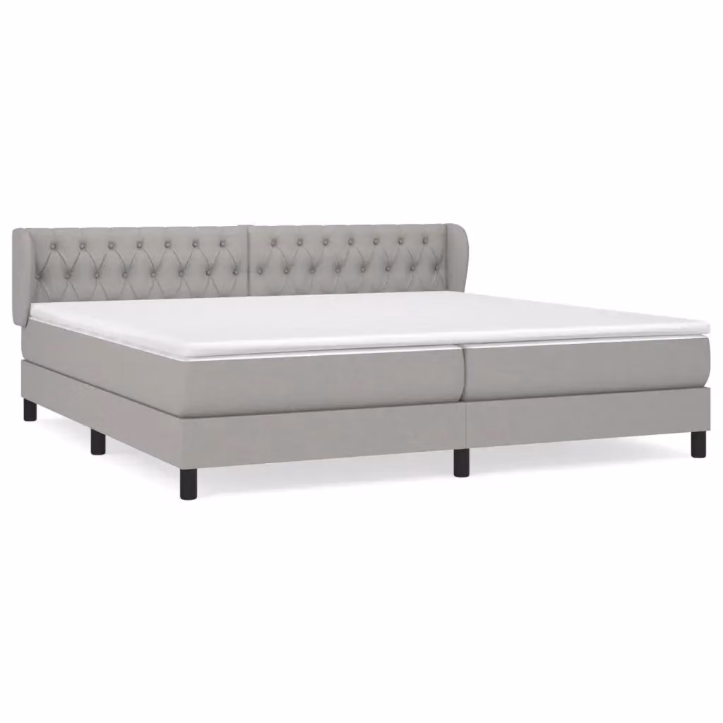 Letto Ibrido con Materasso vidaXL Grigio e Bianco L/P/H: 200 x 200 x 25 cm – 2