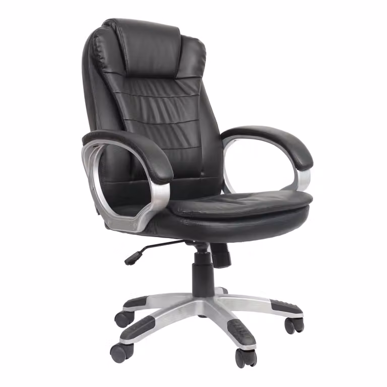 Sedia da ufficio Sedia da scrivania Poltrona direzionale in Pelle finta Sedia girevole Regolabile in altezza Sedia da ufficio Gaming Sedia da scrivania nera 150 kg