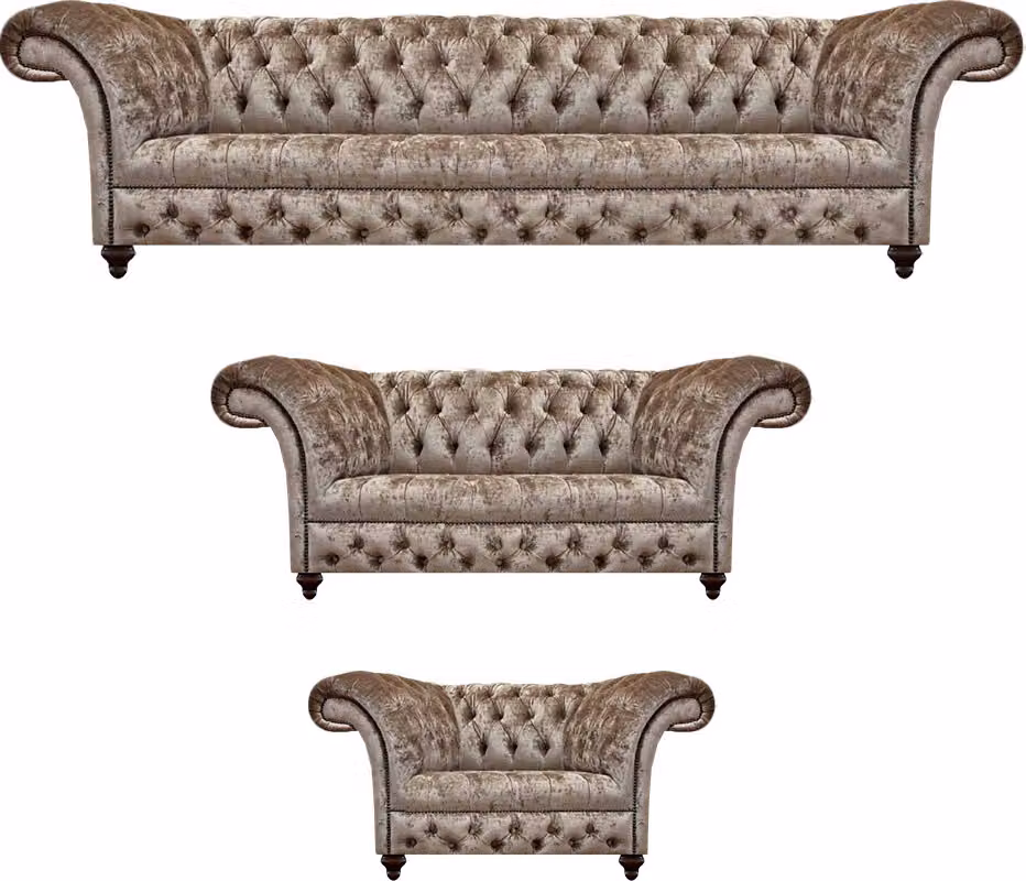 Design Modern Couchgarnitur Möbel Chesterfield Set 3tlg Sofas Einrichtung