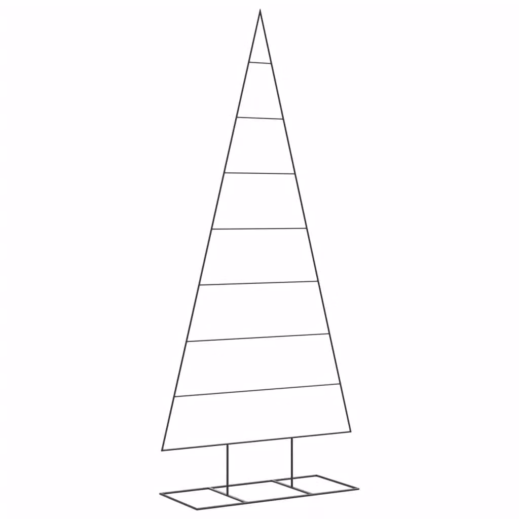 Albero di Natale in metallo da decorare nero 210 cm