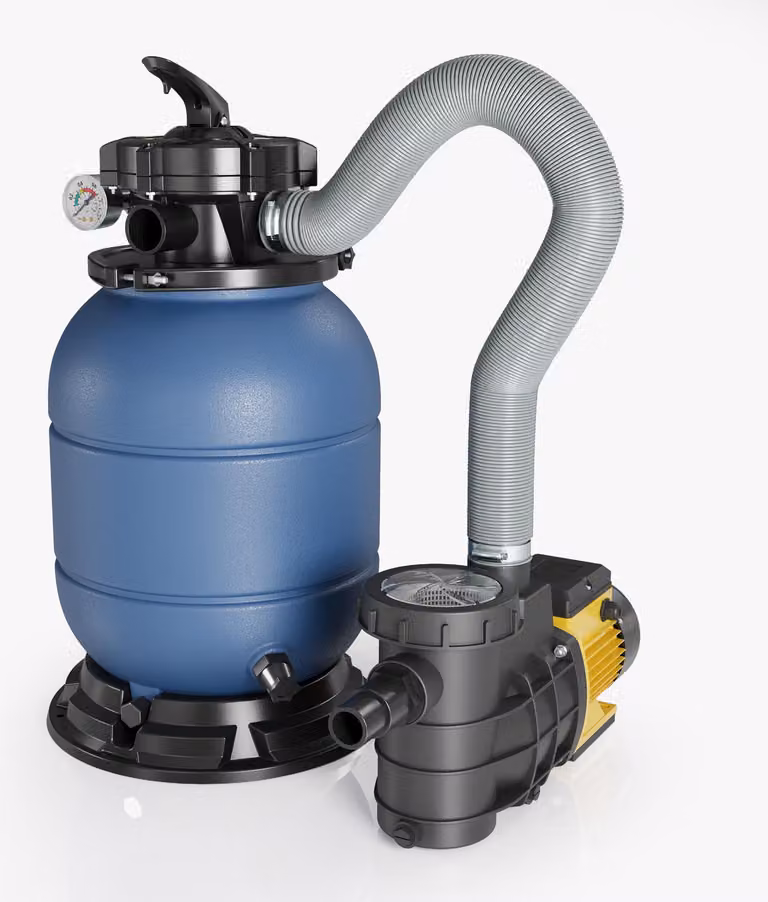 Sistema di filtraggio a sabbia per piscine Wiltec HZS-200, sistema di filtraggio, filtro per piscine, pompa, serbatoio di filtraggio con pompa, pompa per piscine