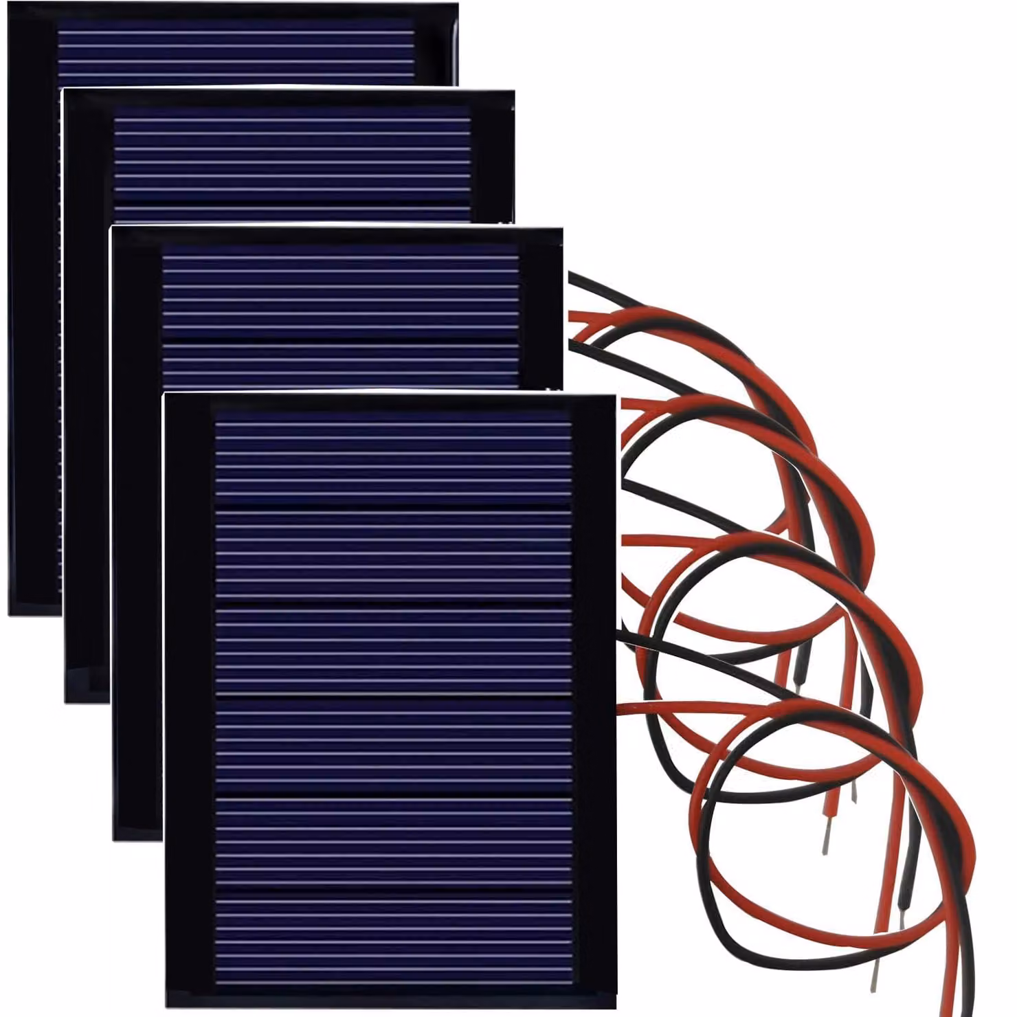 Set di 4 mini pannelli solari, dimensioni 65x48 mm, 3 V, policristallini, per progetti fai-da-te