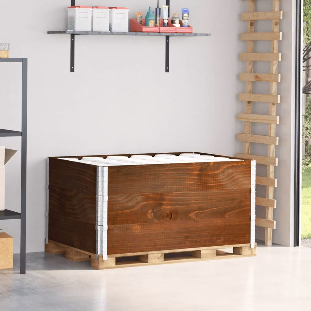 Letti rialzati in legno di vidaXL, set da 3 pezzi marroni, L: 120 cm, P: 80 cm, H: 60,5 cm