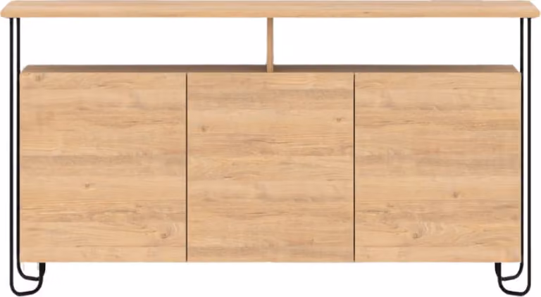 Calicosy - Buffet 3 porte e piedi in metallo Dilly - L130 cm