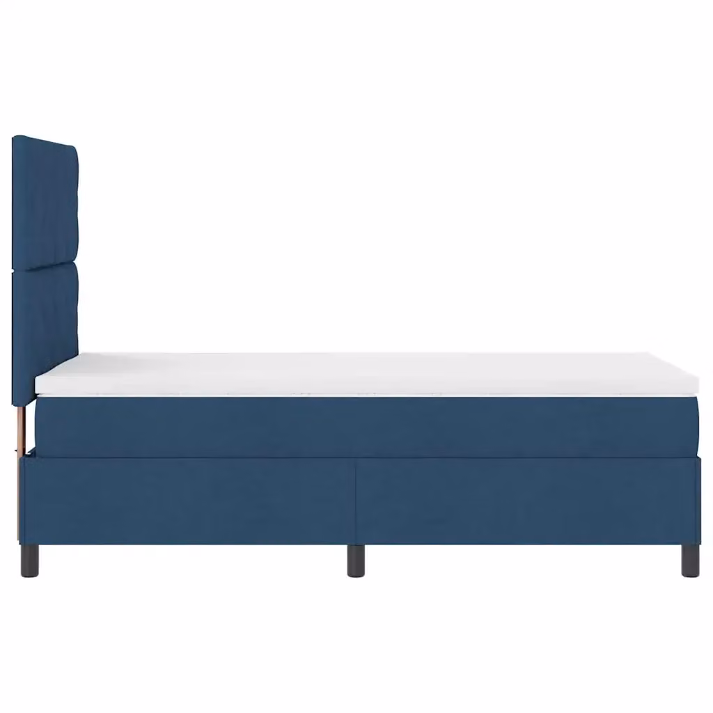 Letto a molle con testiera vidaXL in tessuto blu L: 100 cm, P: 200 cm, H: 203 cm – 2