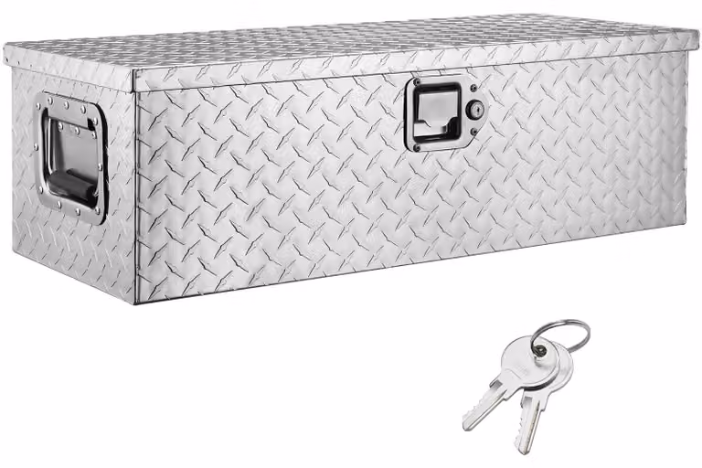 Cassetta degli attrezzi in alluminio - 39x13x10 cm - Leggera, resistente e realizzata in metallo