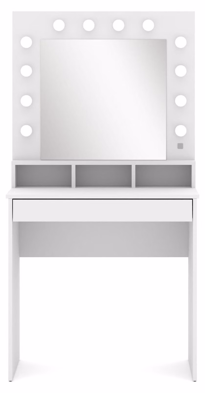 Homlando, specchiera da bagno Broadway 80, finitura opaca, colore bianco