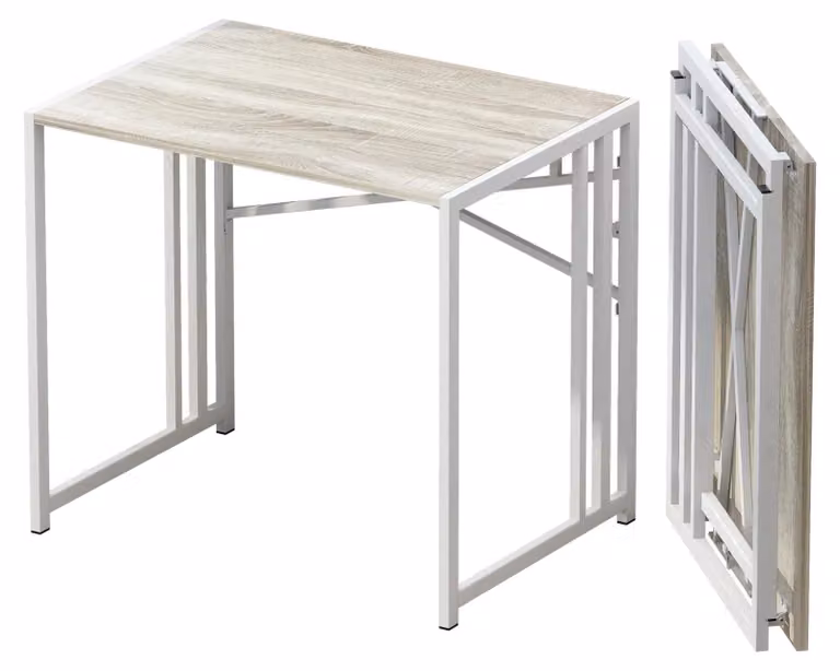Elzusha - Scrivania pieghevole, senza montaggio - 83 cm, beige