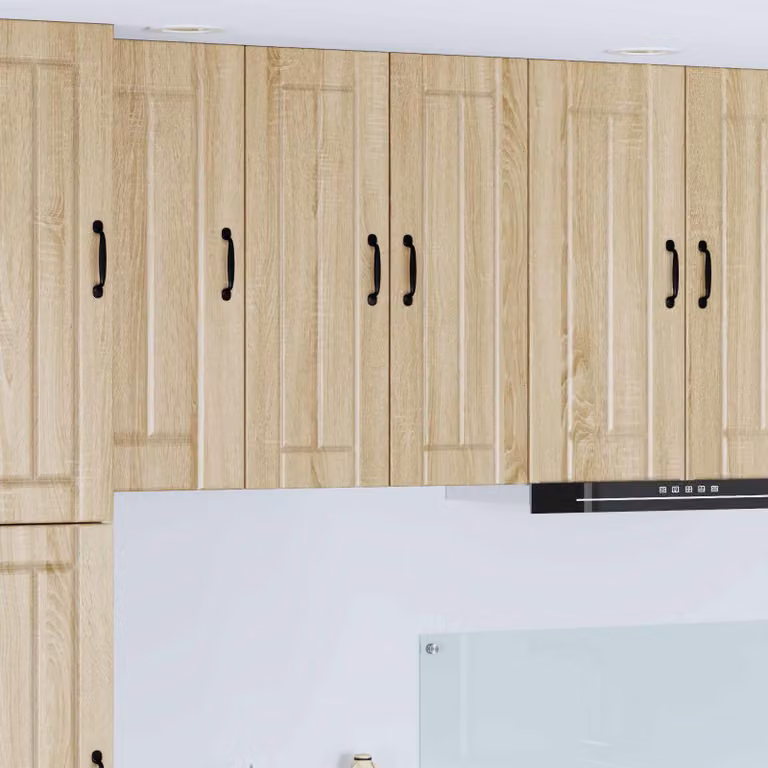 Set di 2 armadietti a muro LUCCA vidaXL per cucina in legno ingegnerizzato Rovere Sonoma, marrone
