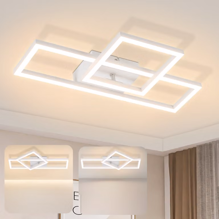 ZMH lampada da soffitto LED soffitto soggiorno - 20W moderno design cucina lampada bianco caldo camera da letto lampada angolare soffitto luci bianche per camera da letto