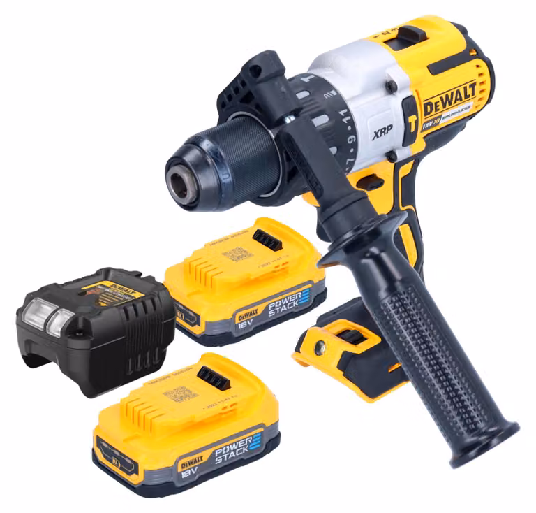 Trapano a percussione a batteria DeWalt DCD 996 E2 18 V 95 Nm senza spazzole + 2x batteria Powerstack 1,7 Ah + caricabatterie