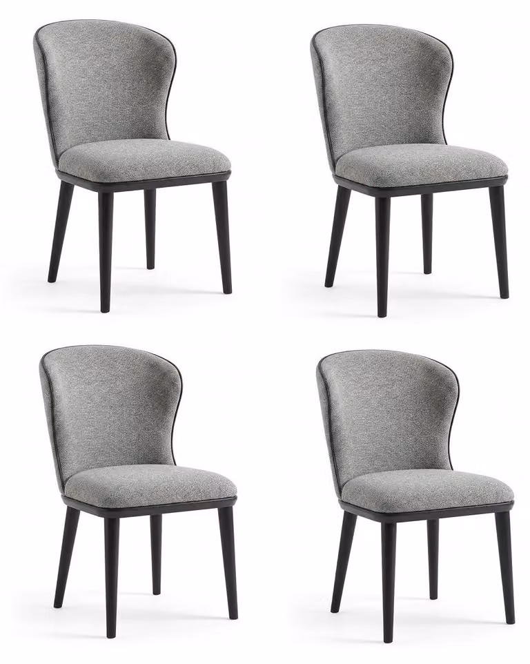 4 sedie, imbottite, dal design moderno, confortevoli, di alta qualità ed eleganti