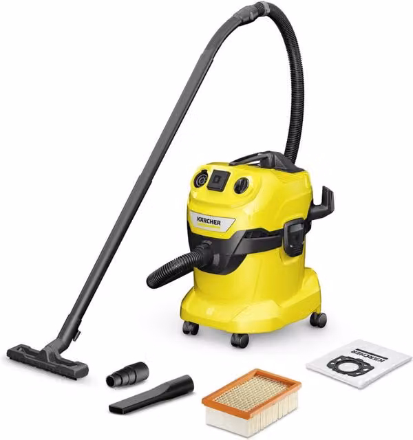 Aspiratutto industriale Karcher WD 4 P V-20/5/22 giallo in plastica