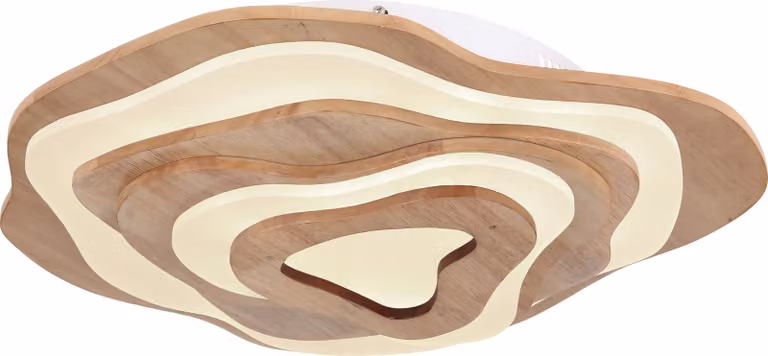 Globo Lighting plafoniera in legno marrone scuro, LED