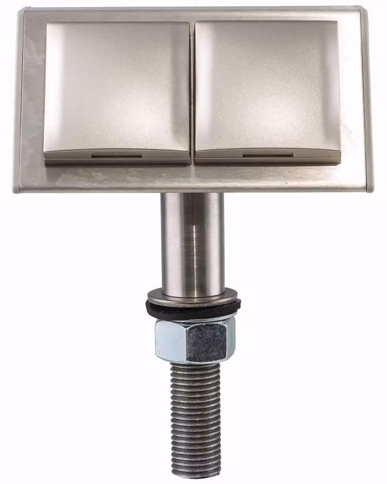 Presa ad isola Thebo 1701226 in acciaio inox a 2 vie KI-ST/2 B con coperchio
