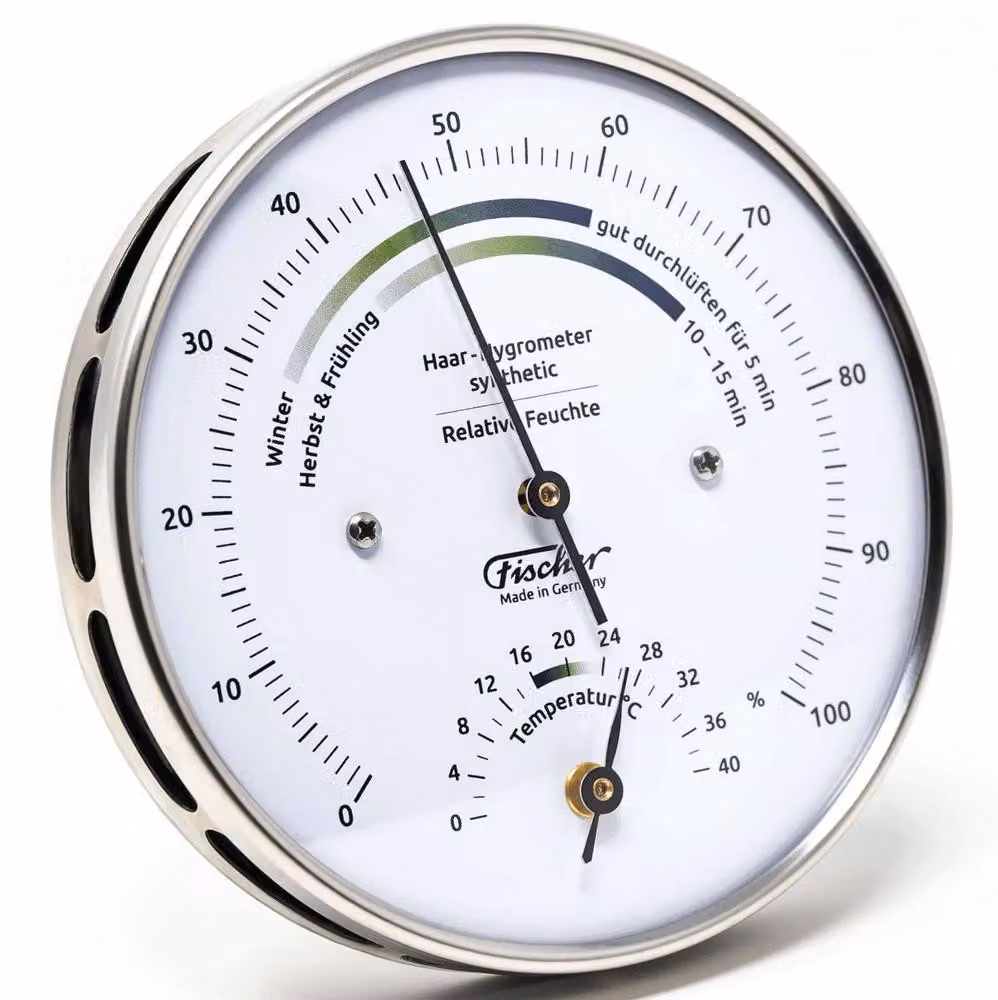 Fischer - 122.01HT - Igrometro per interni con termometro 103mm