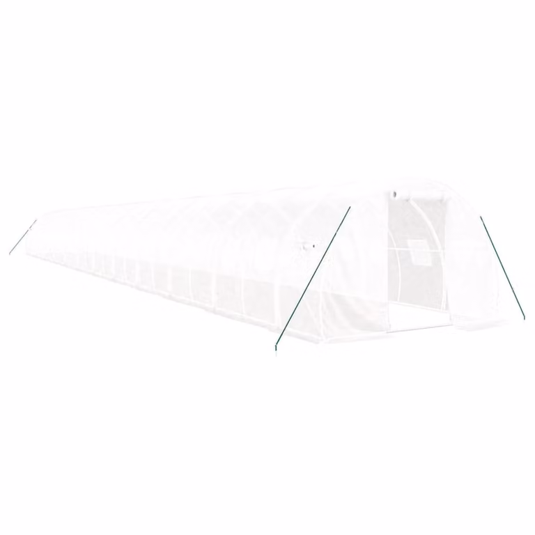 Serra con Telaio in Acciaio Bianco 72 m² 24x3x2 m