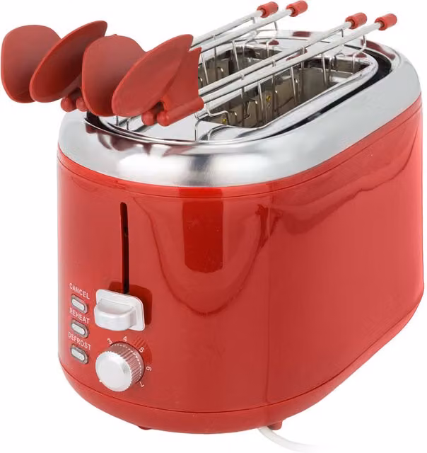 Tostapane 2 fette 850 W rosso