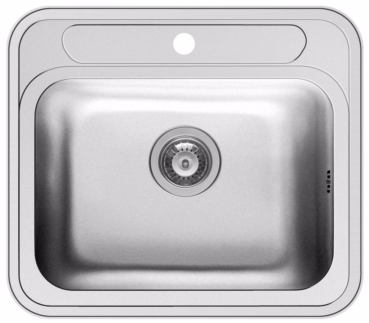 Lavello da cucina 57,5 x 50,5 cm, lavello da incasso Atria, con piano di appoggio per rubinetteria, per cucina