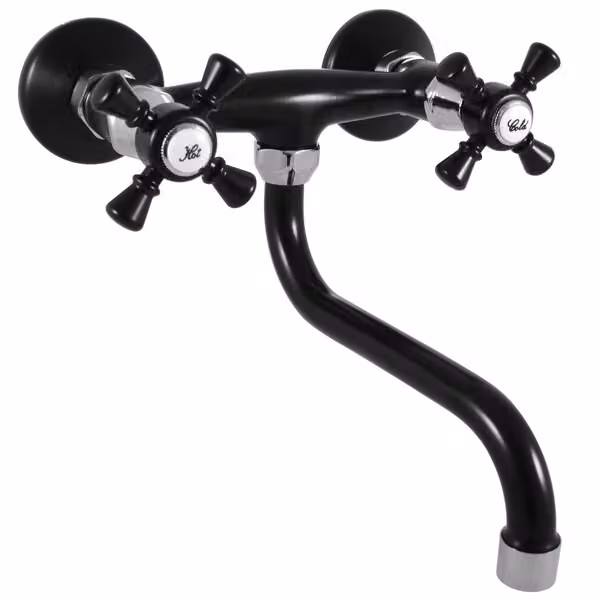 Slezák-RAV Slezák Rav Miscelatore per lavello/lavandino A MK301/21CMATC Colore: nero opaco/cromo, Dimensioni: 100 mm
