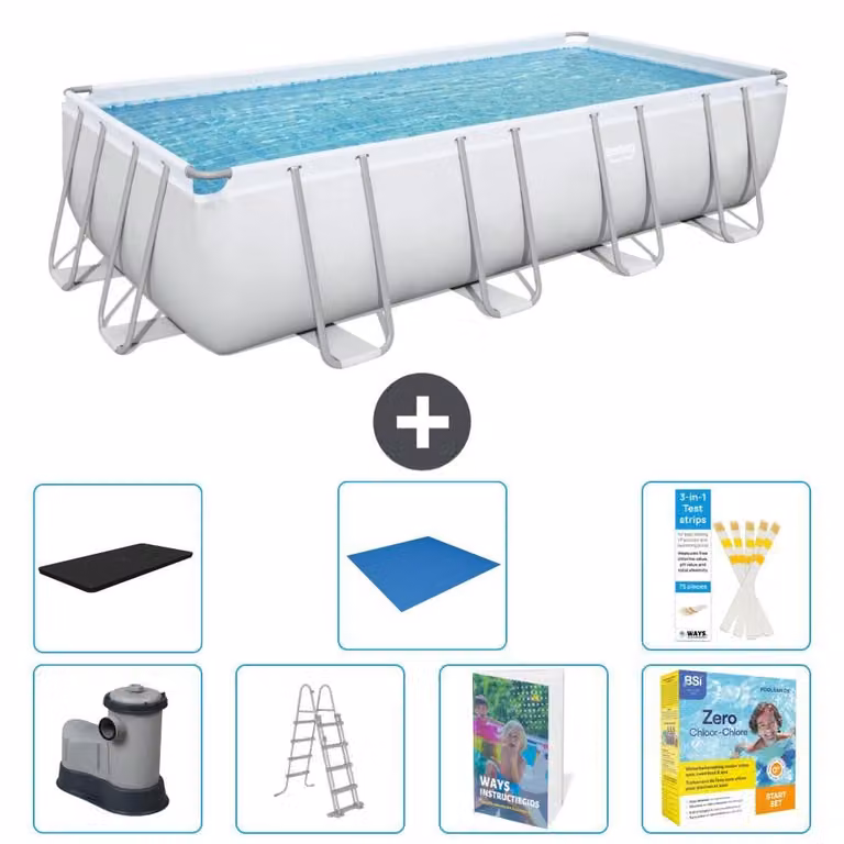 Bestway Power Steel, piscina rettangolare - 549x274x122 cm - 6 pezzi, modello S546
