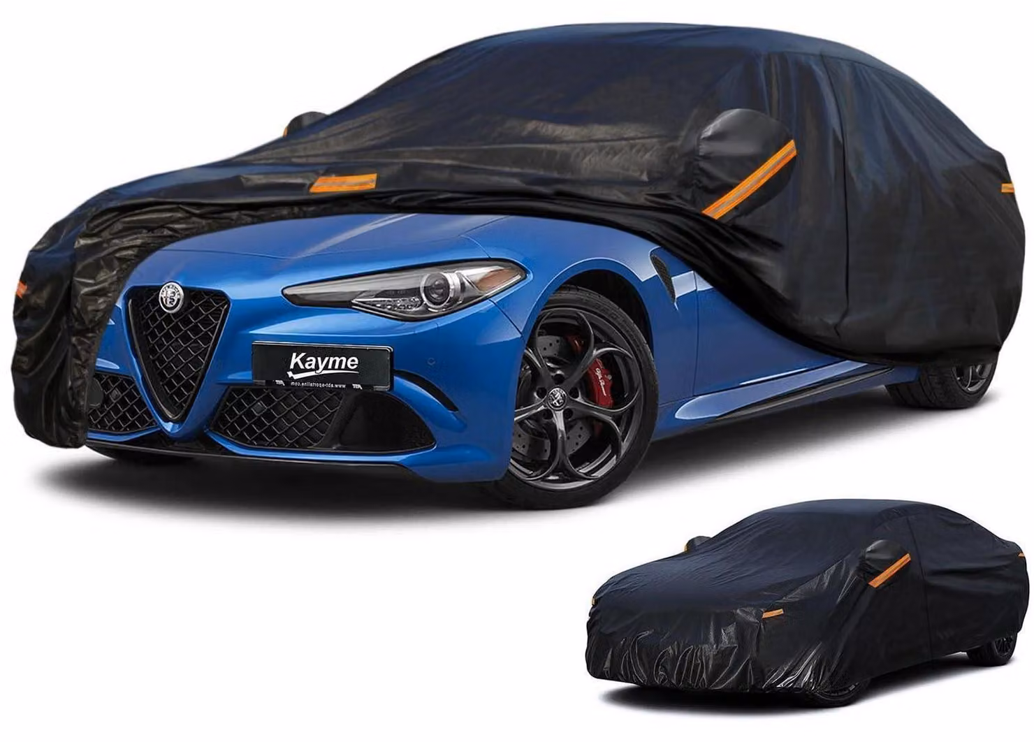 Coprisedili universale, impermeabile e traspirante, per Alfa Romeo Giulia (2016-2025), colore nero