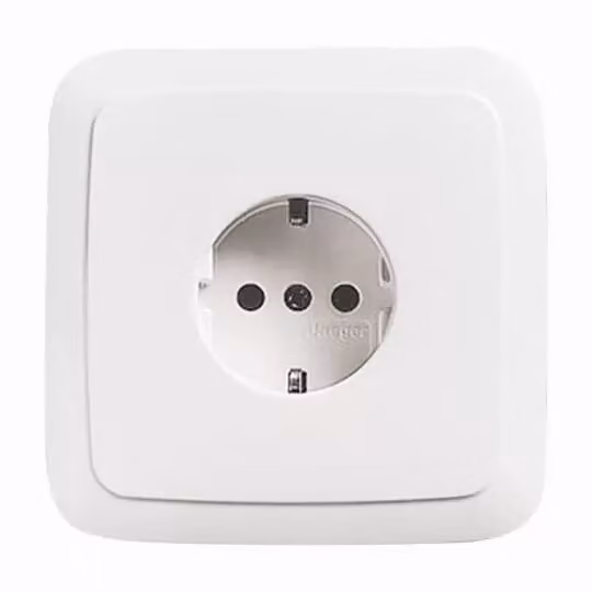 Busch-Jaeger 20 EUJSR-214 Presa SCHUKO®, con telaio di supporto avvitabile, bianco alpino